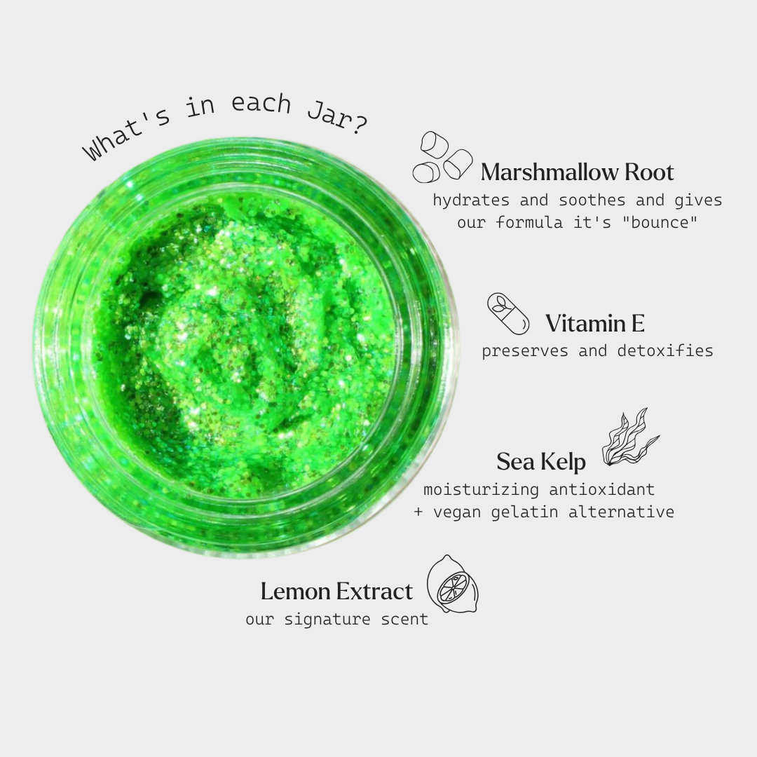 Glowjam® Neon UV Glitter Balm - Palms