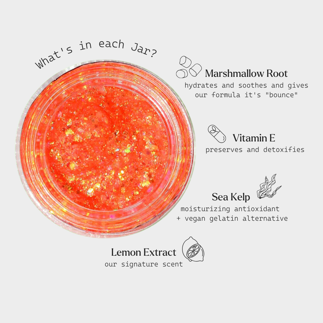 Glowjam® Neon UV Glitter Balm - Sheer Commando